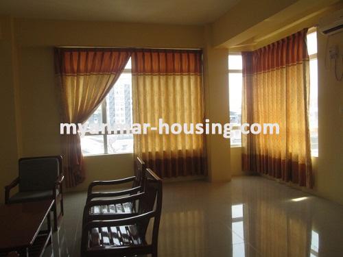 Myanmar real estate - for rent property - No.3413 - A nice Condominium for rent in Pansodan Business Tower. - View of the Living room
