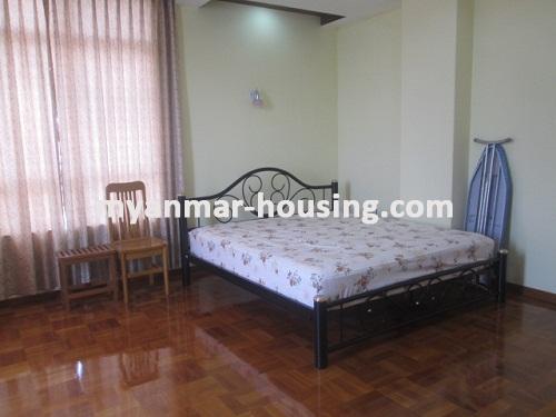 Myanmar real estate - for rent property - No.3414 - Well decorated room for rent in Pansodan Business Tower. - View of the Bed room