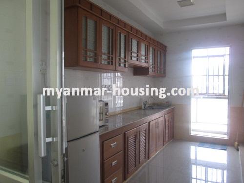 Myanmar real estate - for rent property - No.3414 - Well decorated room for rent in Pansodan Business Tower. - View of the Kitchen room