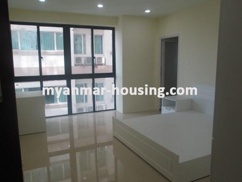 Myanmar real estate - for rent property - No.3418 - A nice Condo room for rent in Min Ye Kyaw Swar Condominium. - View of the Bed room