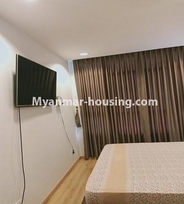 Myanmar real estate - for rent property - No.3427 - Two bedroom G.E.M.S Condominium room for rent in Hlaing! - master bedroom view