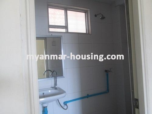 Myanmar real estate - for rent property - No.3434 - An apartment for rent in Kamaryut Township. - View of Toilet and Bathroom