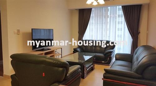 Myanmar real estate - for rent property - No.3435 - Excellent Condo room for rent in Star City.  - View of the Living room