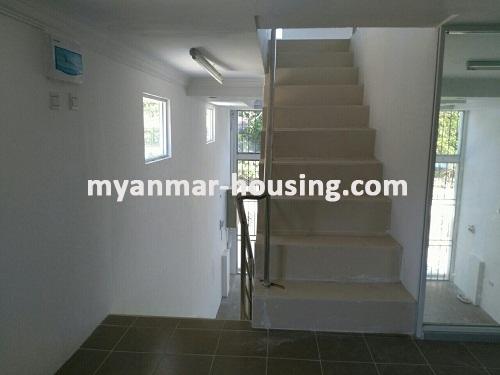 Myanmar real estate - for rent property - No.3439 - A landed house for rent in South Okkalarpa Township. - View of the step