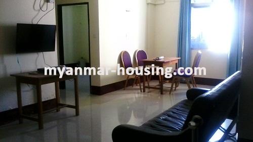 缅甸房地产 - 出租物件 - No.3445 - An apartment for rent in Hledan Sein Gay Har. - View of the Living room