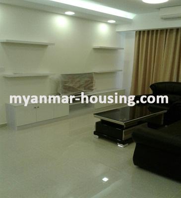 မြန်မာအိမ်ခြံမြေ - ငှားရန် property - No.3458 - Star City တွင် အခန်းကောင်းတစ်ခန်းငှားရန်ရှိသည်။ View of the Living room