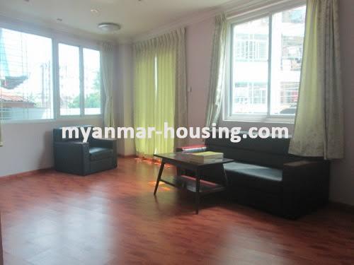 ミャンマー不動産 - 賃貸物件 - No.3459 - Lower Floor  for Rent in Kamaryut! - Living room