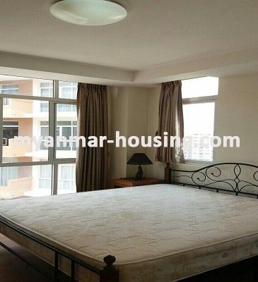 Myanmar real estate - for rent property - No.3473 - Well-furnished Condominium room for rent in Star City. - View of the Bed room