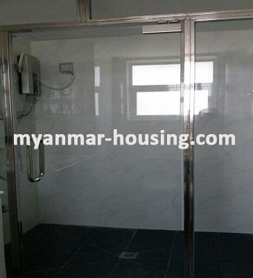 Myanmar real estate - for rent property - No.3473 - Well-furnished Condominium room for rent in Star City. - View of the Bathroom