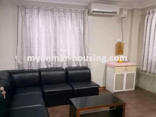 ミャンマー不動産 - 賃貸物件 - No.3474 - Good apartment for rent in Tharketa Township. - View of the Living room