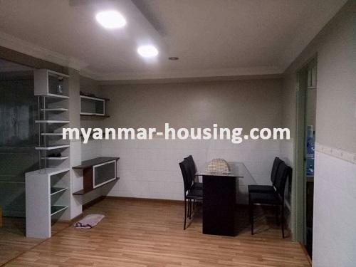 Myanmar real estate - for rent property - No.3474 - Good apartment for rent in Tharketa Township. - View  of Dinning room