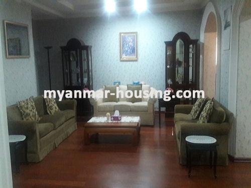 မြန်မာအိမ်ခြံမြေ - ငှားရန် property - No.3477 - လမိုင်း ကွန်ဒိုတွင် အခန်းကောင်း တစ်ခန်းဌားရန် ရှိပါသည်။View of the Living room