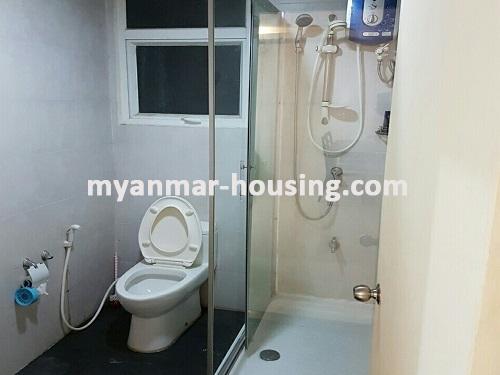 Myanmar real estate - for rent property - No.3483 - Luxurious decorated Condominium for rent in Star City. - View of the Bath room and Kitchen room