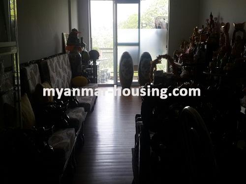 缅甸房地产 - 出租物件 - No.3487 - A Good Condo room for rent in GGV Condo. - View of the living room