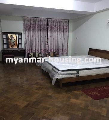 缅甸房地产 - 出租物件 - No.3497 - Furnished room in Shwepa Dauk Condo in Sanchaung! - master bedroom view