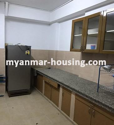 缅甸房地产 - 出租物件 - No.3497 - Furnished room in Shwepa Dauk Condo in Sanchaung! - Kitchen view