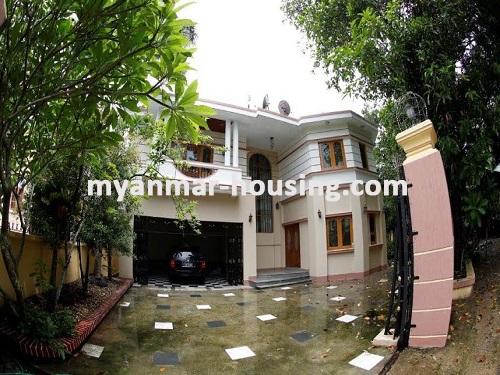 Myanmar real estate - for rent property - No.3511 - A grand house with large compound in Bahan! - house view