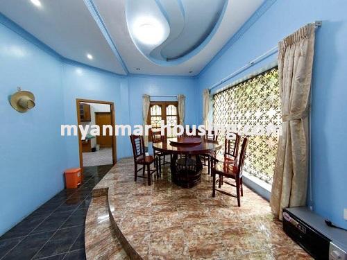 缅甸房地产 - 出租物件 - No.3511 - A grand house with large compound in Bahan! - dinning area view