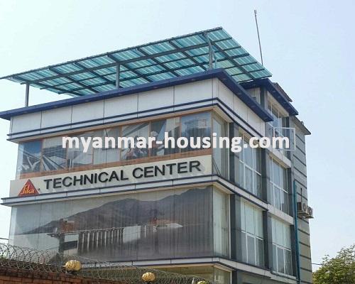 Myanmar real estate - for rent property - No.3515 - A three Storey landed House for rent in Yankin - View of the building
