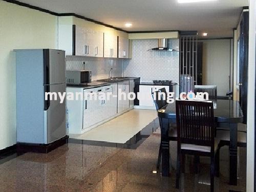 缅甸房地产 - 出租物件 - No.3532 - A Condominium room for rent in Ahlone Township. - View of Kitchen and dinning room