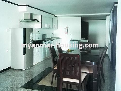 缅甸房地产 - 出租物件 - No.3533 - A Condominium room for rent in Orchid Condo, Ahlone Township - View of the Kitchen and dinning room
