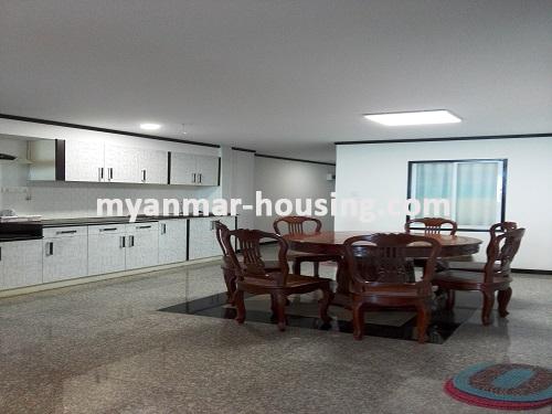 缅甸房地产 - 出租物件 - No.3540 - One of the Standard Condo Rooms in Ahlone! - kitchen view