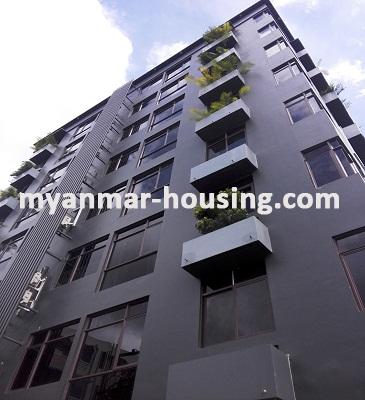 မြန်မာအိမ်ခြံမြေ - ငှားရန် property - No.3541 - လှိုင်မြို့နယ်တွင် ကွန်ဒိုအခန်းကောင်းတစ်ခန်းဌားရန်ရှိသည်။     View of the building