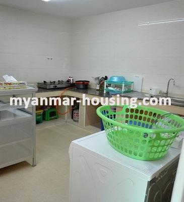 缅甸房地产 - 出租物件 - No.3546 - Good room for rent in Kyauk Kone Condo Yankin Township. - View of the Kitchen room