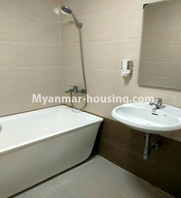 မြန်မာအိမ်ခြံမြေ - ငှားရန် property - No.3547 - ရန်ကင်းမြို့နယ်ရှိ ရန်ကင်းစင်တာတွင် အခန်းကောင်းတစ်ခန်းဌားရန်ရှိသည်။ View of the Bath room and Toilet