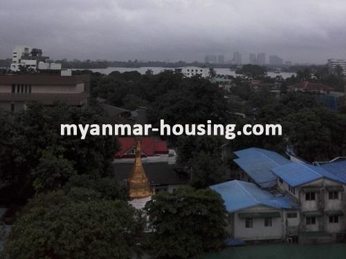 Myanmar real estate - for rent property - No.3555 - Well decorated room for rent in the Khai Shwe Yee Condo. - View of neighbourhood
