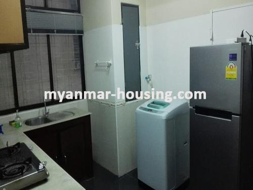 Myanmar real estate - for rent property - No.3557 - Condo room in South Horse Race Course Road, Bahan Township! - kitchen view