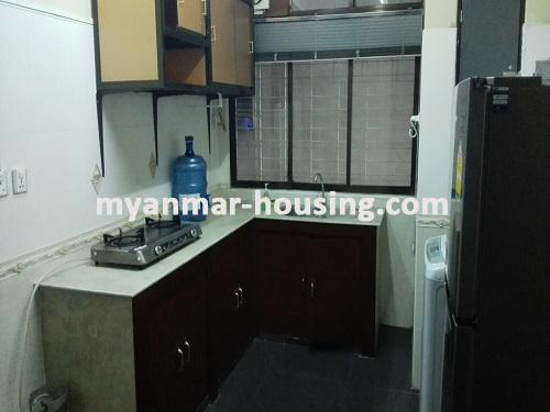 Myanmar real estate - for rent property - No.3557 - Condo room in South Horse Race Course Road, Bahan Township! - kitchen view