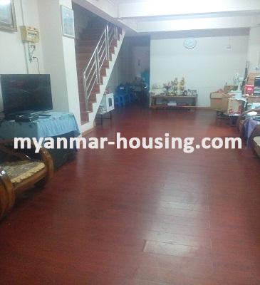 Myanmar real estate - for rent property - No.3560 - A Good apartment for rent in Kyauk Kone Street at Yankin Township. - View of the living room
