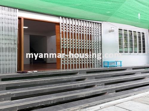 缅甸房地产 - 出租物件 - No.3565 - A ground floor for shop or office Yaw Min Gyi Area! - Front View 