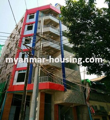 Myanmar real estate - for rent property - No.3573 - Sixth Storey building for rent in Sanchaung Township. - View of the building