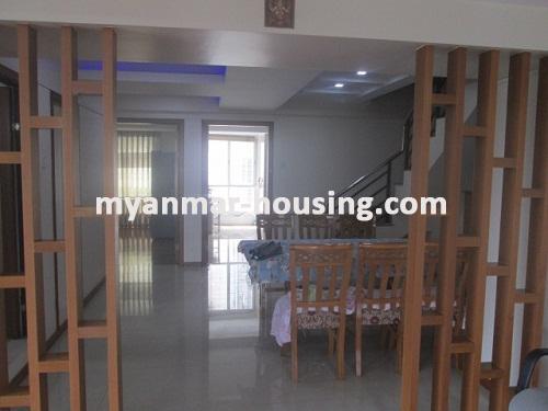 မြန်မာအိမ်ခြံမြေ - ငှားရန် property - No.3574 - ဗိုတစ်ထောင်မြို့နယ်ရှိ White Cloud Condo တွင် အဆင့်မြင့်ပြင်ဆင်သည့် ကွန်ဒိုခန်း ဌားရန်ရှိပါသည်။View of th Dinning room