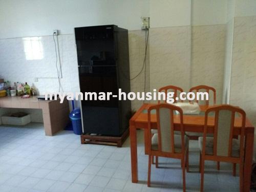 မြန်မာအိမ်ခြံမြေ - ငှားရန် property - No.3585 - ပညာ့၀တီကွန်ဒိုတွင် အခန်းကောင်းတစ်ခန်းဌားရန်ရှိပါသည်။View of Dining room