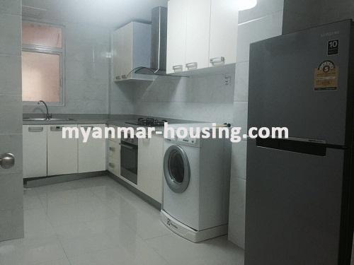 Myanmar real estate - for rent property - No.3586 - 3BHK Star City Condominium room for rent. - kitchen view