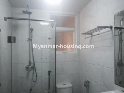 Myanmar real estate - for rent property - No.3586 - 3BHK Star City Condominium room for rent. - master bedroom bathroom view