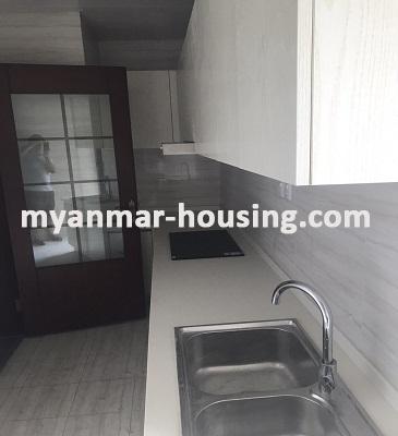 Myanmar real estate - for rent property - No.3587 - Well decorated room for rent in Golden City Condo - View of the Kitchen room