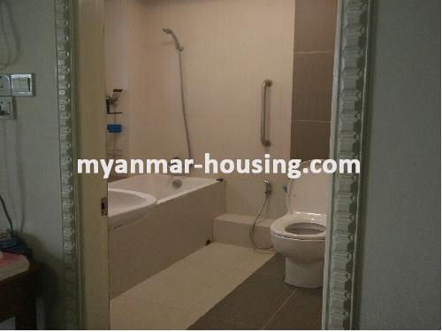 Myanmar real estate - for rent property - No.3591 - Condo room for rent in Yankin Township. - toilet and bathroom