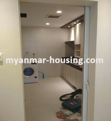 Myanmar real estate - for rent property - No.3594 - A good room for rent in Mahashwe Condo. - View of Kitchen room