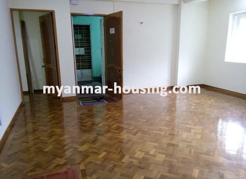 Myanmar real estate - for rent property - No.3596 - Good apartment with reasonable price for rent in Botahtaung Township. - View of the Living room