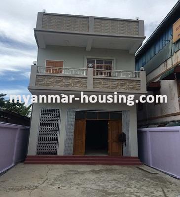 缅甸房地产 - 出租物件 - No.3598 - A two storey landed house for rent in East Dagon Township. - View of the Building