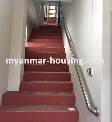 Myanmar real estate - for rent property - No.3598 - A two storey landed house for rent in East Dagon Township. - View of the steps