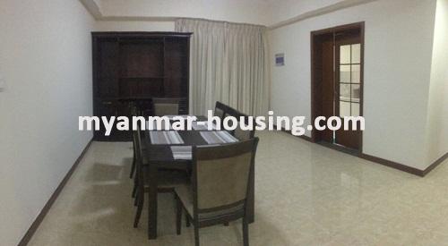 မြန်မာအိမ်ခြံမြေ - ငှားရန် property - No.3599 - Golden City ကွန်ဒိုတွင် အခန်းကောင်းတစ်ခန်းဌားရန်ရှိပါသည်။View of the Dinning room