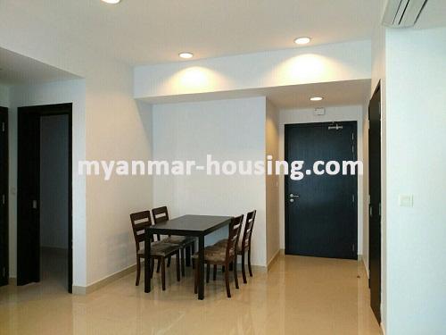 မြန်မာအိမ်ခြံမြေ - ငှားရန် property - No.3600 - GEMS ကွန်ဒိုတွင် ခေတ်မီပြင်ဆင်ထားသော ကွန်ဒိုအခန်းကောင်း ဌားရန် ရှိပါသည်။View of the Dinning room