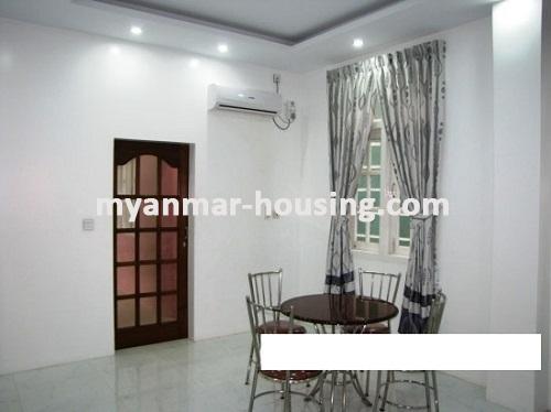 မြန်မာအိမ်ခြံမြေ - ငှားရန် property - No.3603 - မရမ်းကုန်း မြို့နယ် ၉ မိုင် တွင် ခေတ်မီ ပြင်ဆင်ထားသည့် လုံးချင်းတစ်လုံးဌားရန် ရှိပါသည်။View of the Dinning room