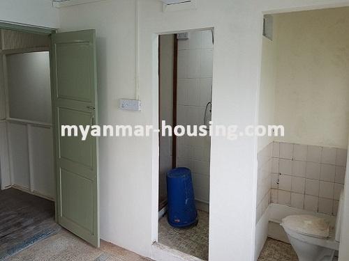 Myanmar real estate - for rent property - No.3609 - An apartment room for rent in Pazundaung Township - View of Toilet and Bathroom