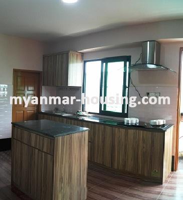မြန်မာအိမ်ခြံမြေ - ငှားရန် property - No.3622 -  ရန်ကင်းမြို့နယ်တွင် အဆင့်မြင့်ပြင်ဆင်ထားသည့် ကွန်ဒိုခန်းဌားရန်ရှိပါသည်။View of Kitchen room